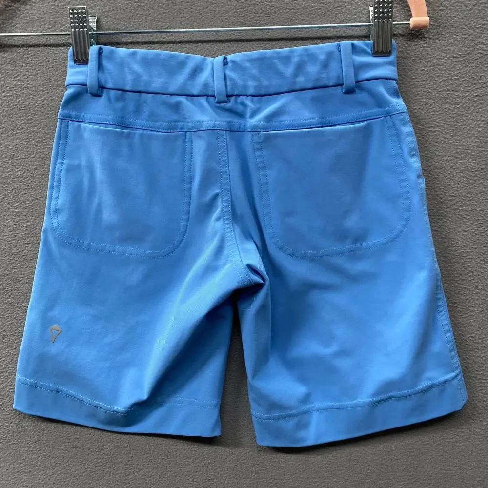 Ivivva Lululemon Girls Shorts 7 Blue Pockets Stretch Comfort‎ Casual
